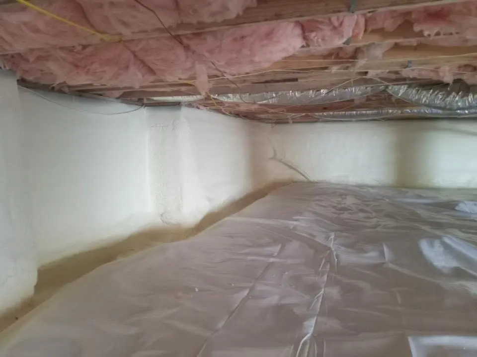 Crawl space encapsulation with closed-cell spray foam for Spray Foam Roofing in Picayune