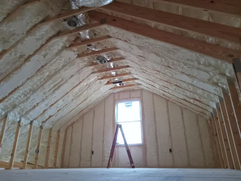 Spray foam roofing application for Crawl Space Insulation project in Picayune